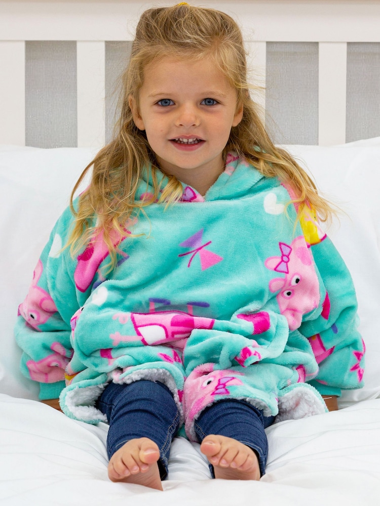 Character World Peppa Pig Joyful Wearable Hooded Fleece - Image 1 of 5 Character World Peppa Pig Joyful Wearable Hooded Fleece - Image 1 of 5