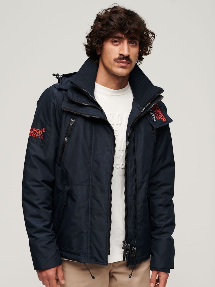 Superdry Blue Hooded Mountain SD Windbreaker Jacket - Image 1 of 7