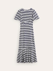 Boden Blue Felicity Jersey Midi Tea Dress - Image 5 of 5