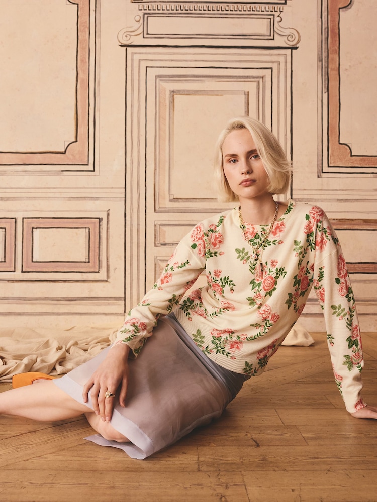 Cath Kidston Pink Rose Flutter Jumper - Image 2 of 7