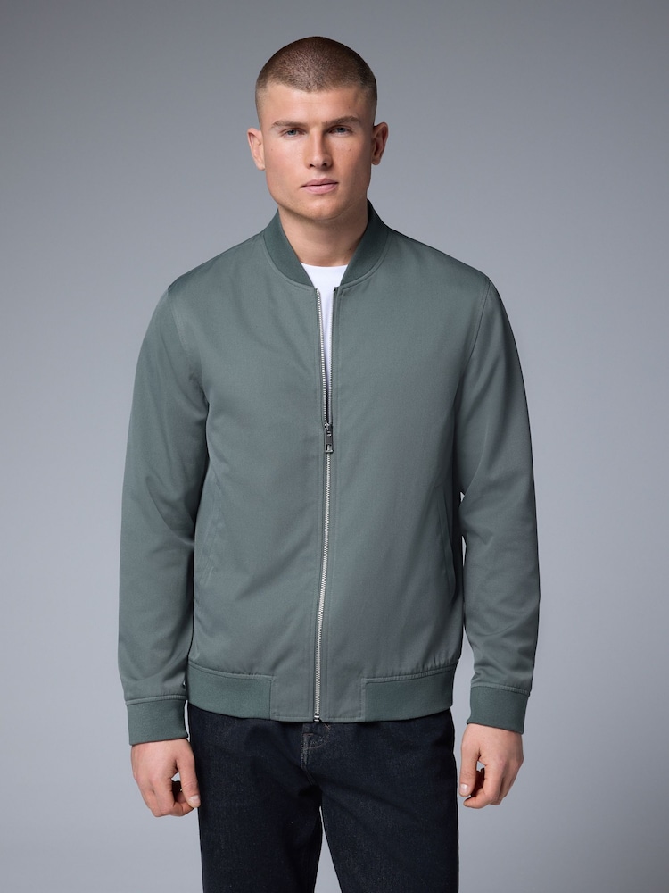 Sage Green Smart Bomber Jacket - Image 1 of 11
