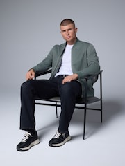 Sage Green Smart Bomber Jacket - Image 4 of 11