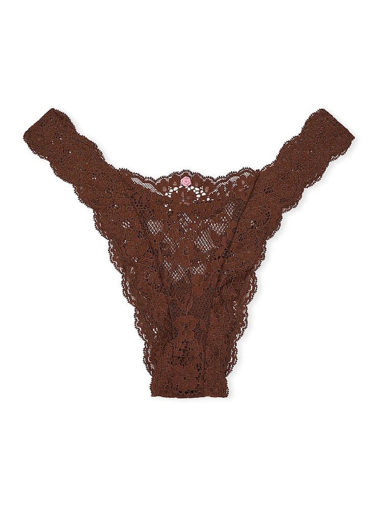 Victoria's Secret Ganache Nude Brazilian Lace Knickers - Image 3 of 3