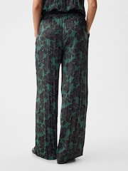 Gap Green Crinkle Texture Satin Trousers - Image 2 of 5
