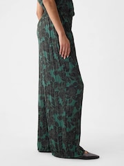 Gap Green Crinkle Texture Satin Trousers - Image 3 of 5