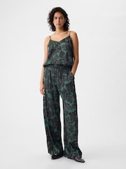Gap Green Crinkle Texture Satin Trousers - Image 5 of 5