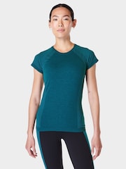 Sweaty Betty Green Athlete Seamless Workout T-Shirt - Image 1 of 7