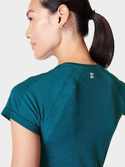 Sweaty Betty Green Athlete Seamless Workout T-Shirt - Image 5 of 7