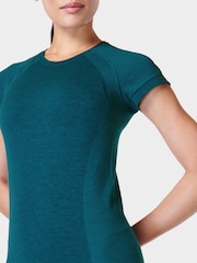 Sweaty Betty Green Athlete Seamless Workout T-Shirt - Image 6 of 7
