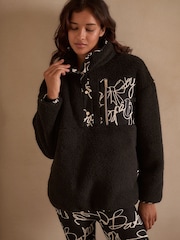 B by Ted Baker Black Cosy Borg Hoodie - Image 2 of 8
