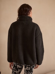 B by Ted Baker Black Cosy Borg Hoodie - Image 3 of 8