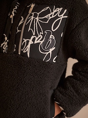 B by Ted Baker Black Cosy Borg Hoodie - Image 5 of 8