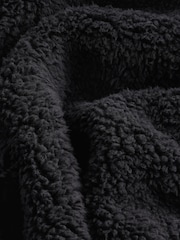 B by Ted Baker Black Cosy Borg Hoodie - Image 7 of 8
