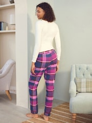 Laura Ashley Navy/Pink Check Pyjama Set - Image 5 of 11