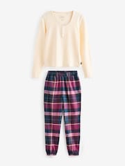 Laura Ashley Navy/Pink Check Pyjama Set - Image 7 of 11