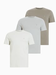AllSaints Grey Brace Crew T-Shirts 3 Pack - Image 1 of 7