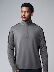 Slate Grey Active Gym Training Quarter Zip Neck - Image 1 of 9