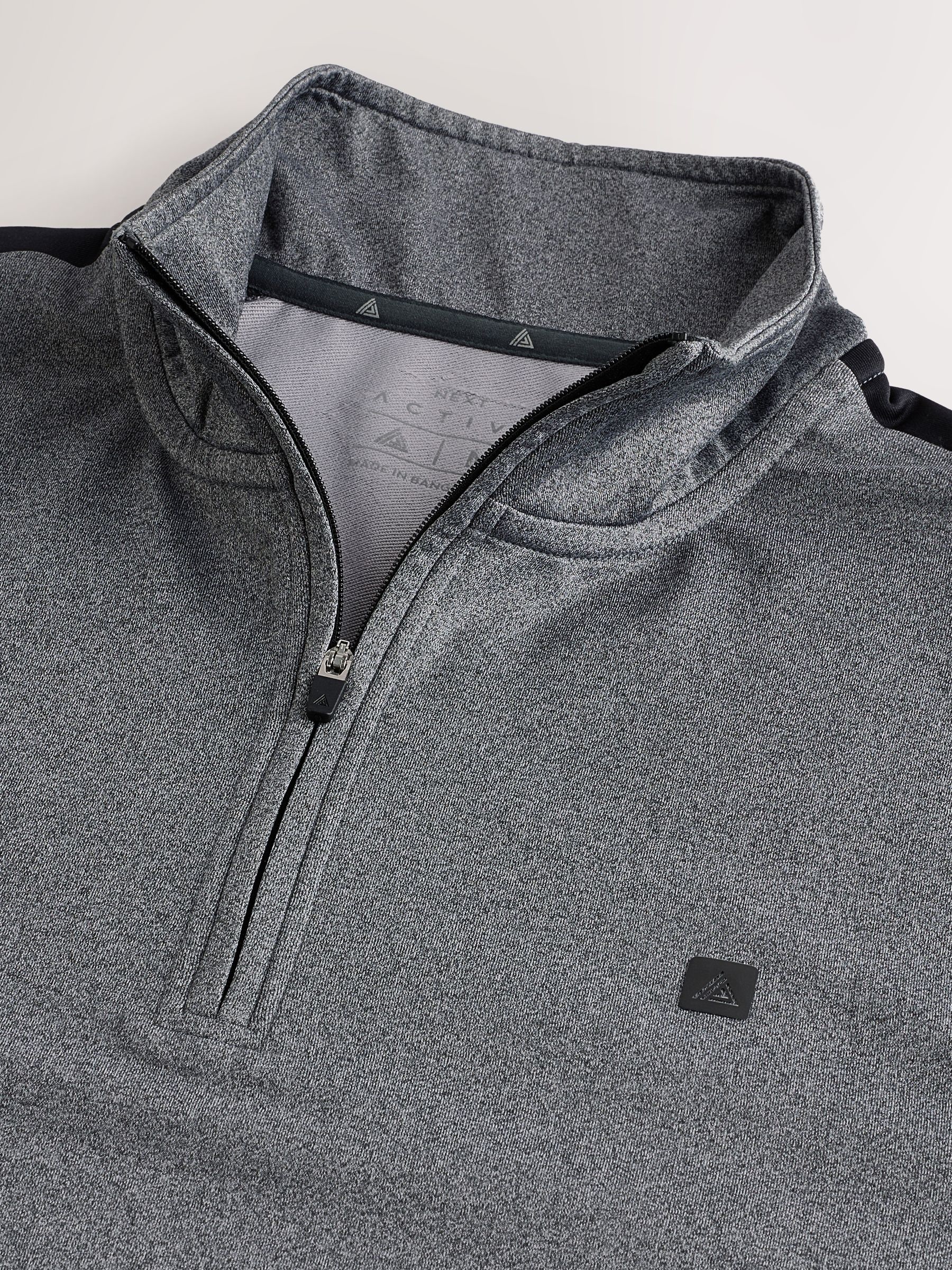 Buy Slate Grey Zip Neck Active Training Top from Next Canada