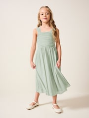 Sage Green Mesh Flower Girl Occasion Dress (6-16yrs) - Image 1 of 6