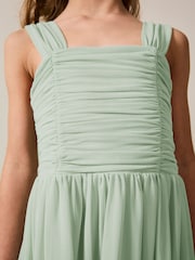 Sage Green Mesh Flower Girl Occasion Dress (6-16yrs) - Image 4 of 6