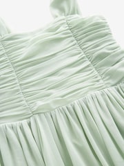 Sage Green Mesh Flower Girl Occasion Dress (6-16yrs) - Image 6 of 6