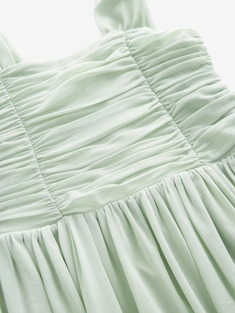 Salbeigrün - Festliches Blumenmädchen-Kleid aus Netzstoff (6–16 J.) - Bild 6 von 6 Salbeigrün - Festliches Blumenmädchen-Kleid aus Netzstoff (6–16 J.) - Bild 6 von 6