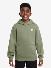 Масляно-зеленый - Худи из флиса Nike Club - Изображение 1 из 3
