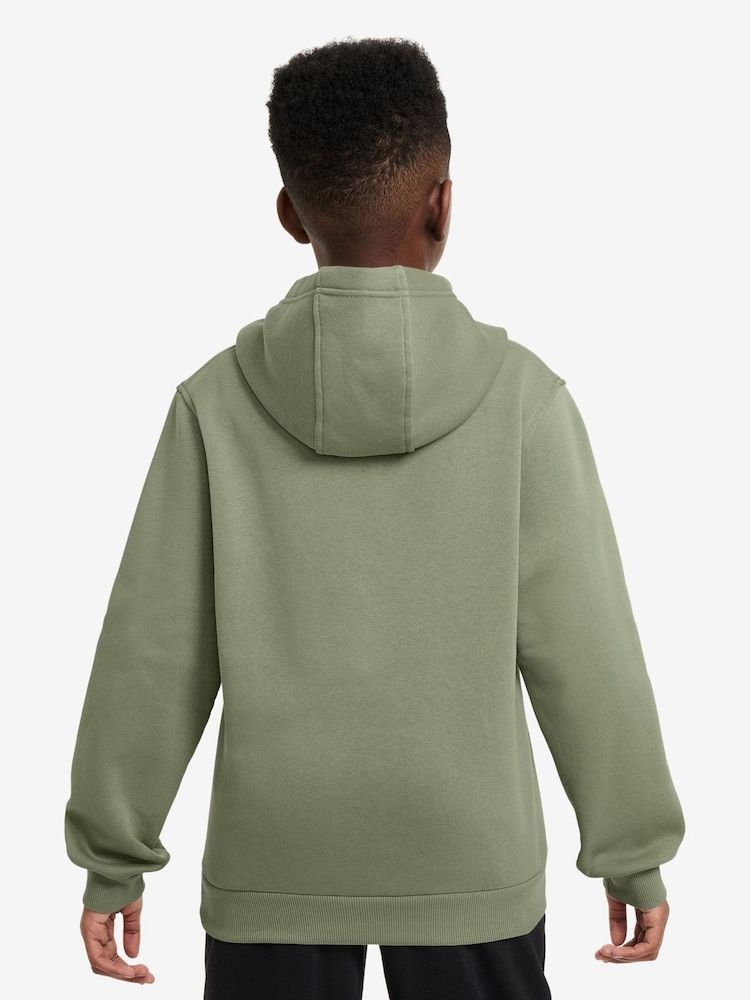 Масляно-зеленый - Худи из флиса Nike Club - Изображение 2 из 3