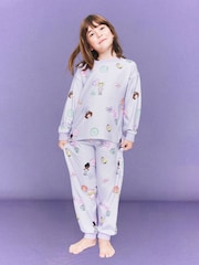 Cotton On Purple Polly Pocket Snooze Soft Long Sleeve Pyjamas Set - Image 1 of 5