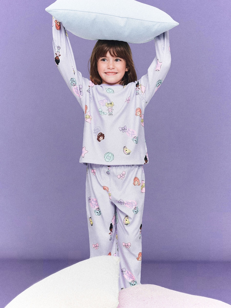 Cotton On Purple Polly Pocket Snooze Soft Long Sleeve Pyjamas Set - Image 2 of 5