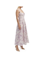 Bardot White/Purple Adaline Broderie Midi Dress - Image 3 of 4