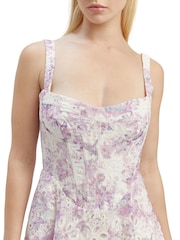 Bardot White/Purple Adaline Broderie Midi Dress - Image 4 of 4