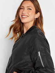 Long Tall Sally Black Bomber Jacket - Image 5 of 5
