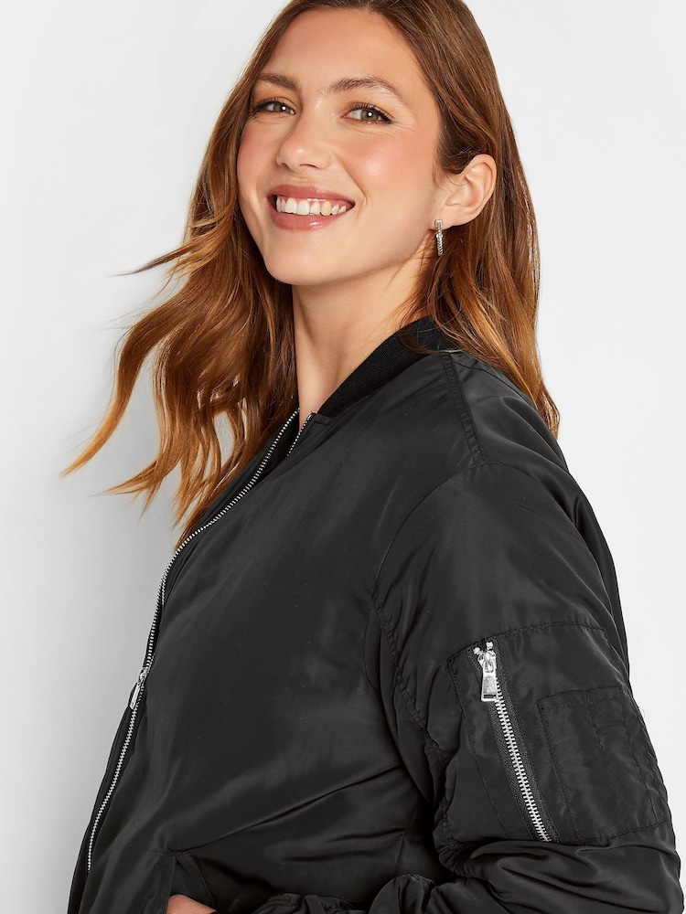 Long Tall Sally Black Bomber Jacket - Image 5 of 5 Long Tall Sally Black Bomber Jacket - Image 5 of 5