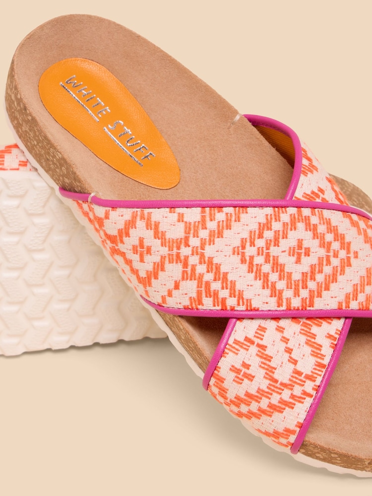 White Stuff Orange Poppy Footbed Sandals - Image 4 of 4