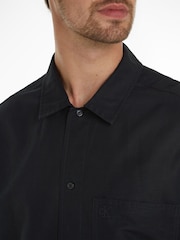 Calvin Klein Black Linen Button Down Shirt - Image 3 of 4