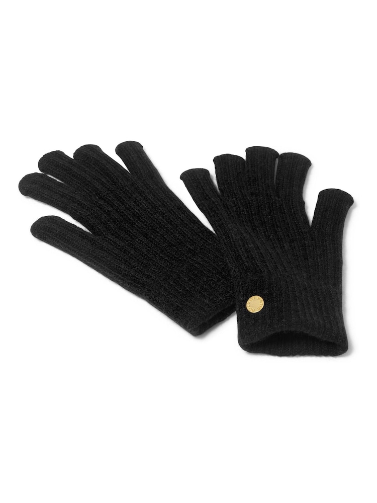 Katie Loxton Black Knitted Gloves - Image 2 of 4