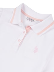 U.S. Polo Assn. White Girls Polo Dress - Image 6 of 6