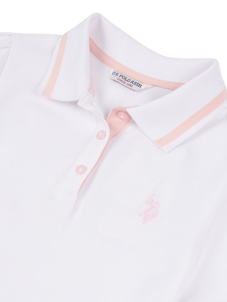 U.S. Polo Assn. White Girls Polo Dress - Image 6 of 6