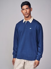 Cobalt Blue Long Sleeve Rugby Shirt - Image 1 of 8