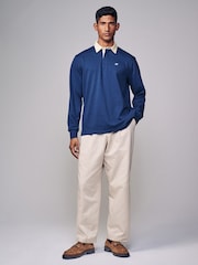 Cobalt Blue Long Sleeve Rugby Shirt - Image 2 of 8