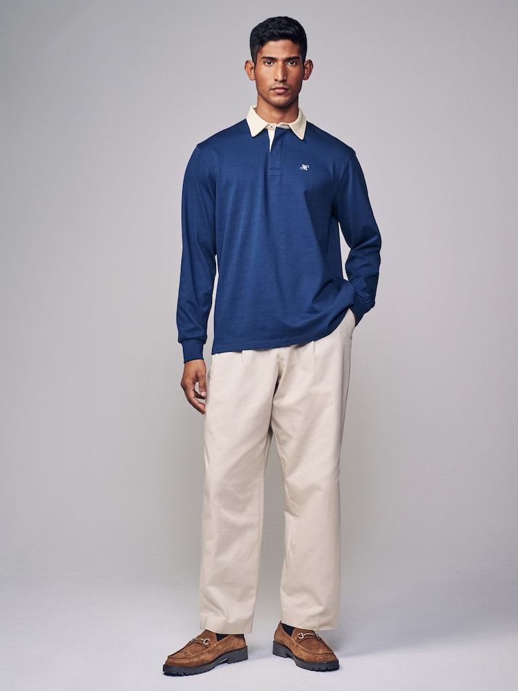 Cobalt Blue Long Sleeve Rugby Shirt - Image 2 of 8