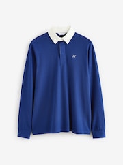 Cobalt Blue Long Sleeve Rugby Shirt - Image 5 of 8