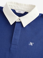 Cobalt Blue Long Sleeve Rugby Shirt - Image 6 of 8