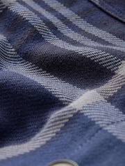 Navy Blue Check Hooded Borg Lined Shacket - Image 11 of 11