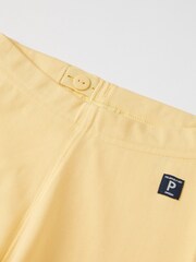 Polarn O. Pyret Yellow Organic Cotton Plain Leggings - Image 2 of 2