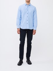 French Connection Blue Long Sleeve 100% Cotton Shirt - Image 2 of 4