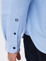 French Connection Blue Long Sleeve 100% Cotton Shirt - Image 4 of 4