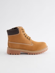 Tan Brown Wide Fit (G) Leather Work Boots - Image 2 of 5