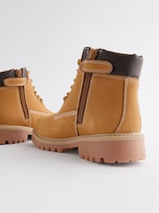 Tan Brown Wide Fit (G) Leather Work Boots - Image 3 of 5